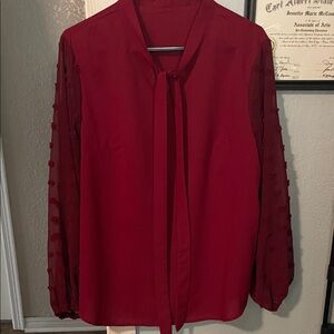 Elegant Red Women's Top